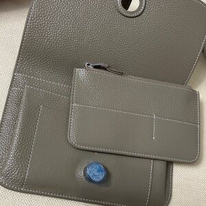 Wallet Clutch & Coin Case Duo in Taupe NWOT